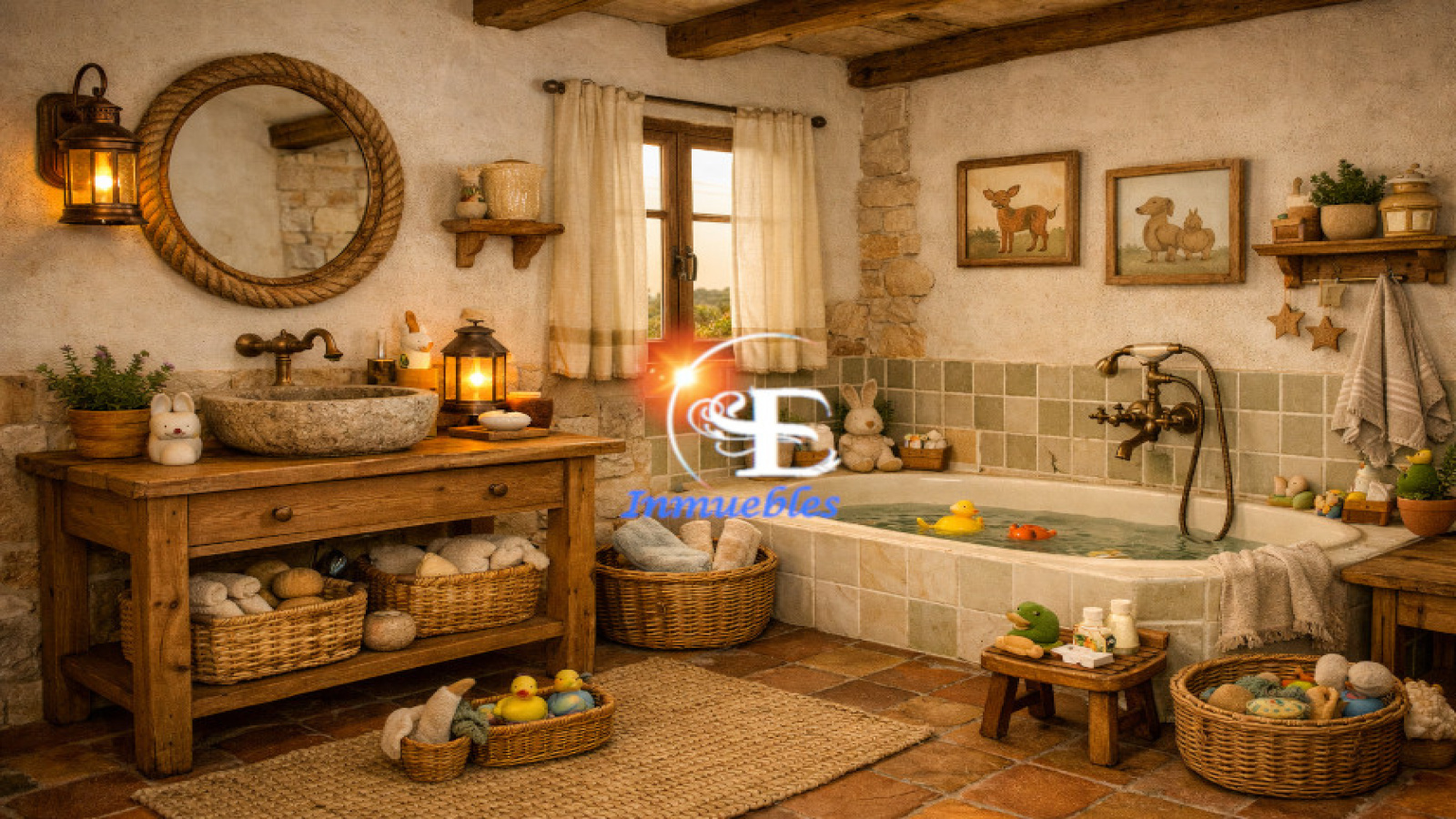 baño infantil casa rustica alborache - vivienda rural diseminada