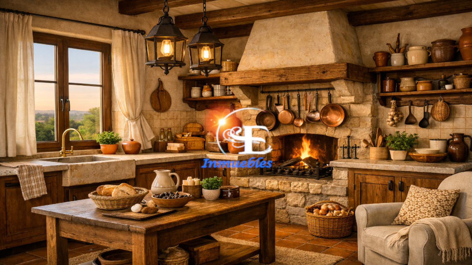 cocina casa rustica alborache - vivienda rural diseminada