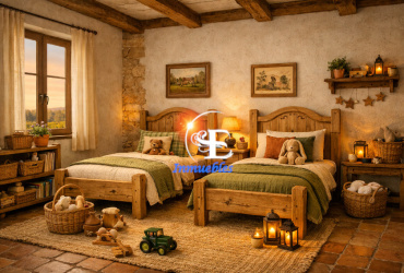 dormitorio infantil casa rustica alborache - vivienda rural diseminada