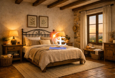 dormitorio principal casa rustica alborache - vivienda rural diseminada